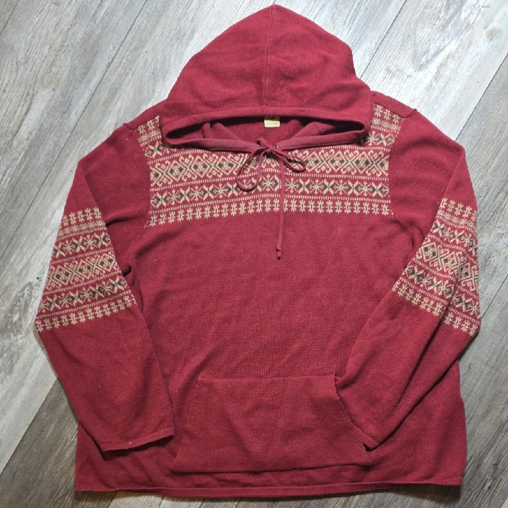 Woolrich | Vintage Woman's Hooded Light Weight Longsleeve Patterned Hoodie